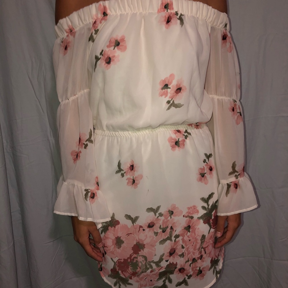 White floral dress